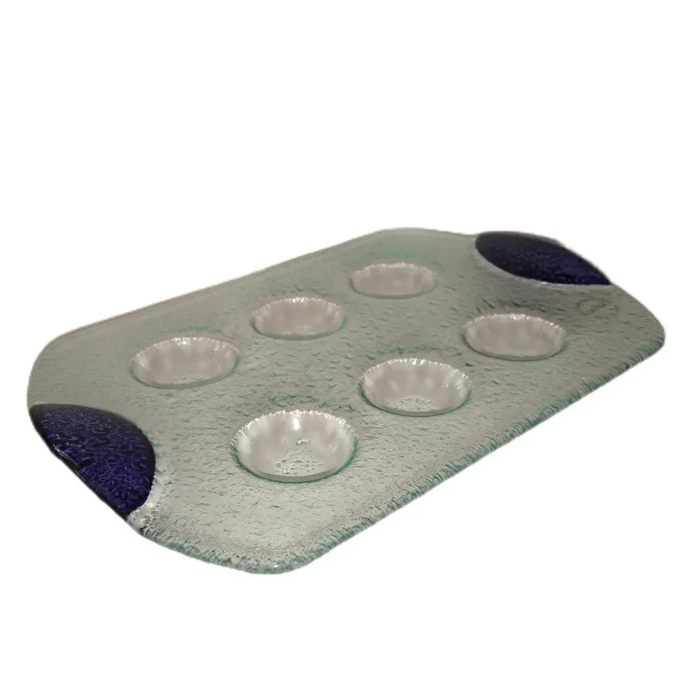 Dansk Spectra Cordial Glass Tray Only Replacement Piece Part Recycled Fused. Con